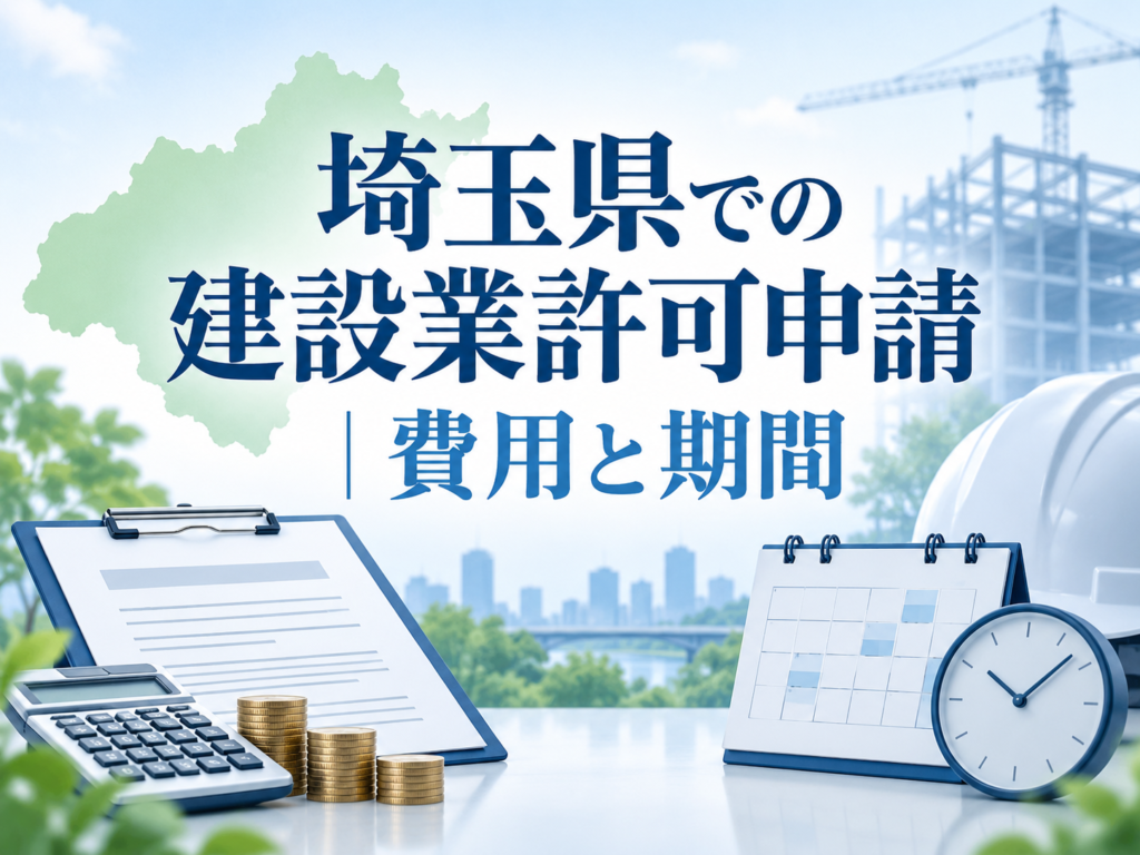 埼玉県での建設業許可申請｜費用と期間